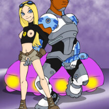 Sexy Terra gets fucked hard by Cyborg and his black robot dick xl-toons.win