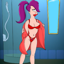 Leela catches Fry spying on her in the shower xl-toons.win